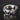 Hades Black Sapphire Ring with two skulls on each side
