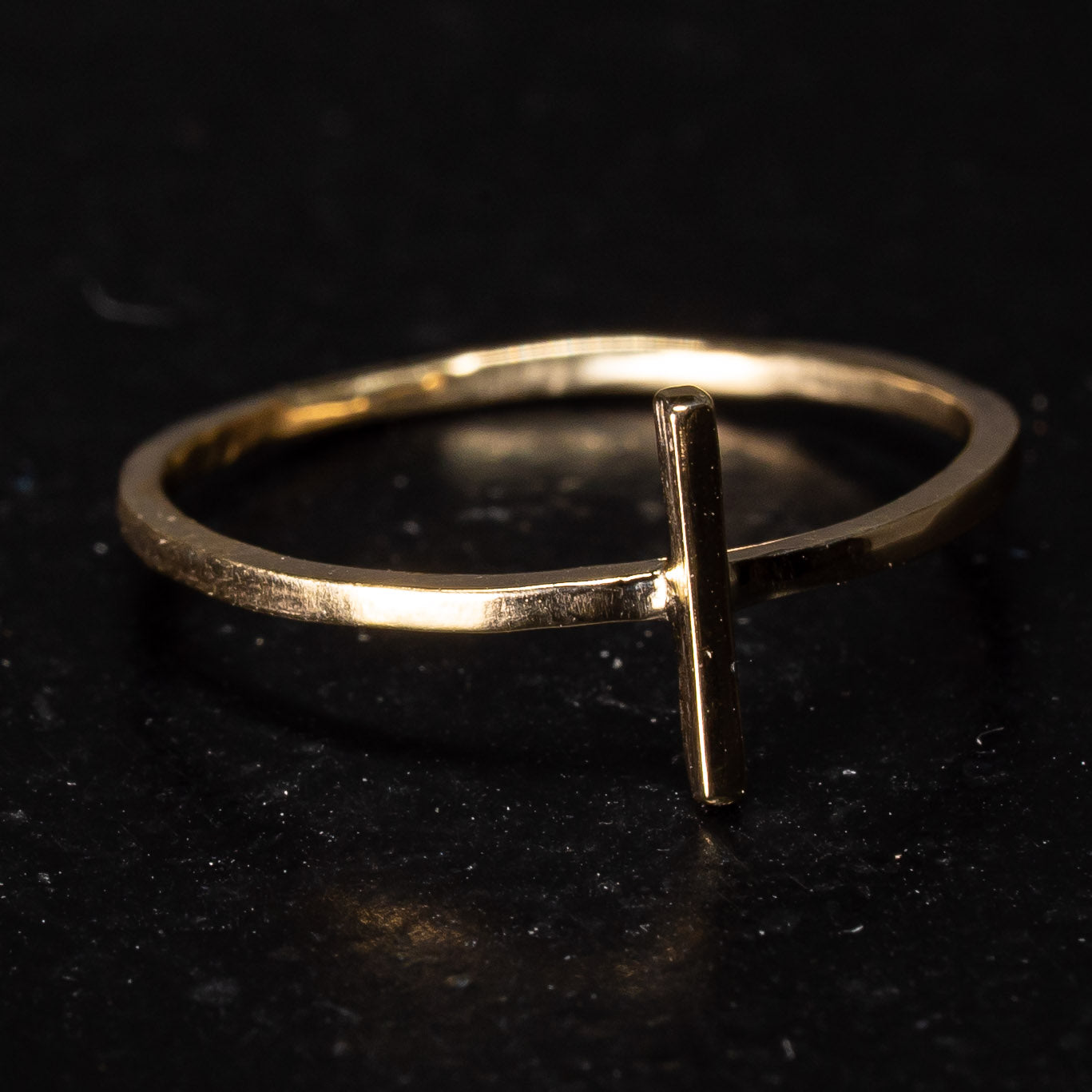 Crossed Paths Stacking Ring in gold