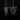 Black Onyx Three of Swords Earrings