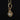 Gold chain with a gold sacred heart-shaped pendant with a heart shaped rainbow moonstone on a black background.