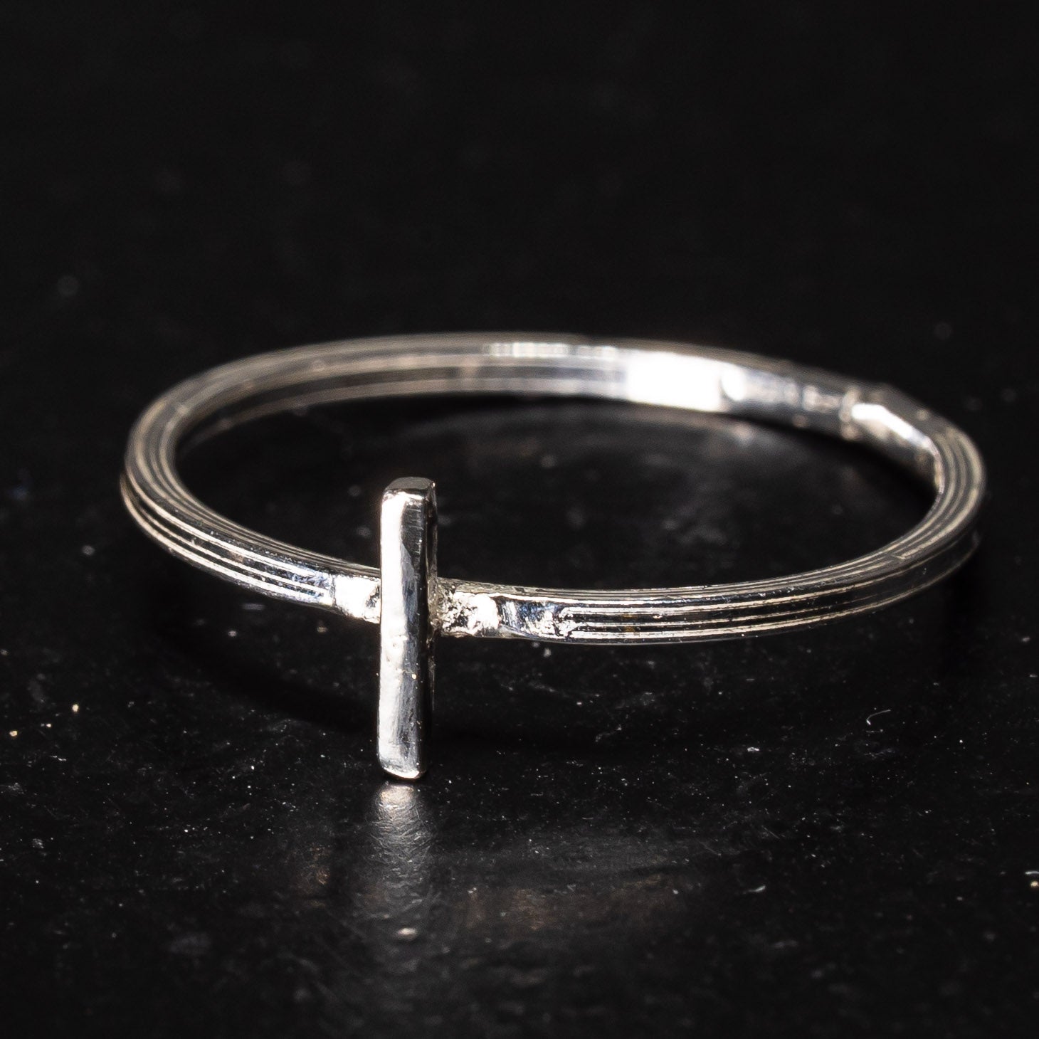 modern alternative style silver ring